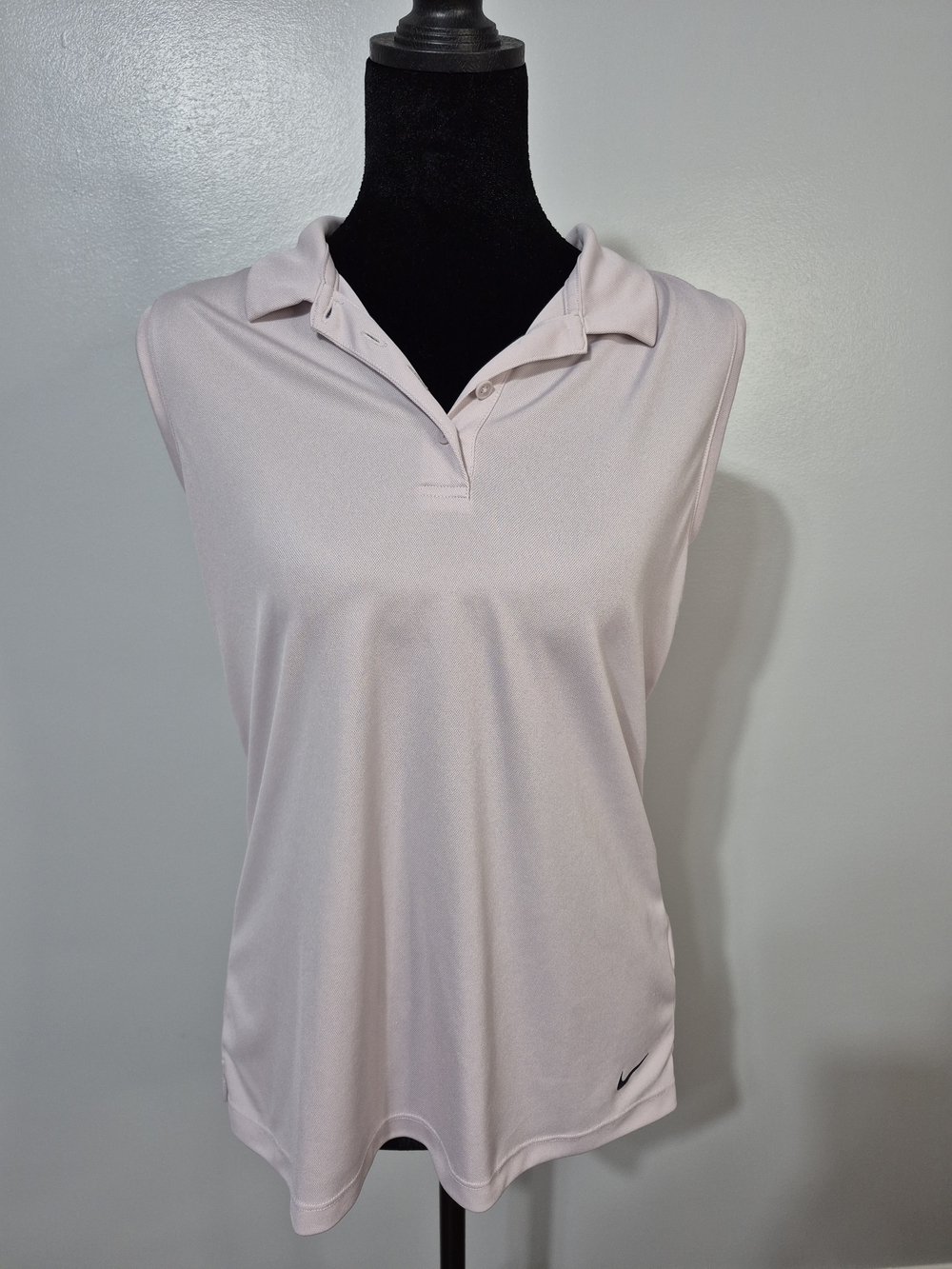 Nike Dri-FIT Sleeveless Polo Top Medium Light Pink Golf Athletic - Picture 2 of 6